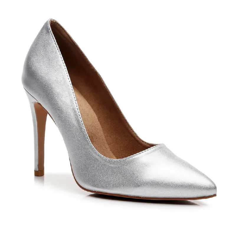 Adira - Matte Silver Vegan Leather - Street Sole