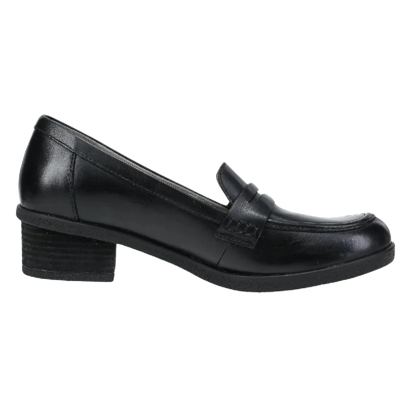 Dansko Women's Danica Black Waterproof Burnished Loafer