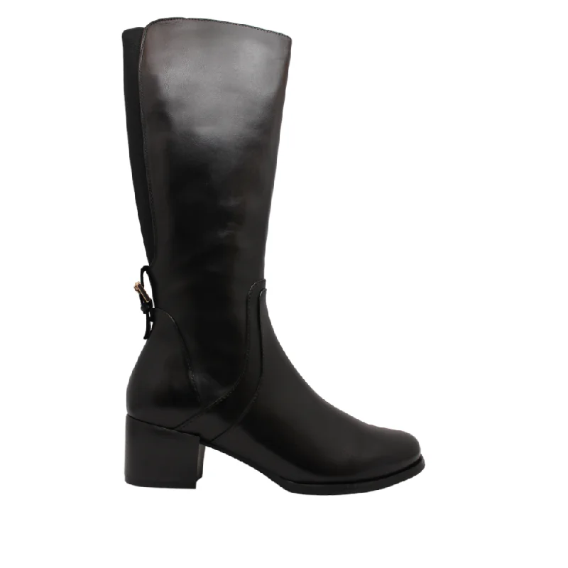 Regarde Le Ciel Women's Jolene-22 Knee High Boot Black Leather