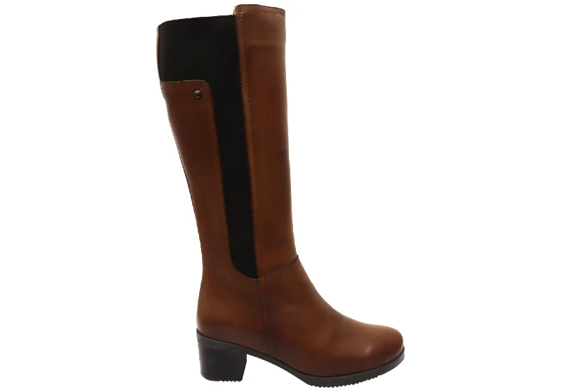 Orizonte Lezzar Womens European Comfortable Leather Knee High Boots