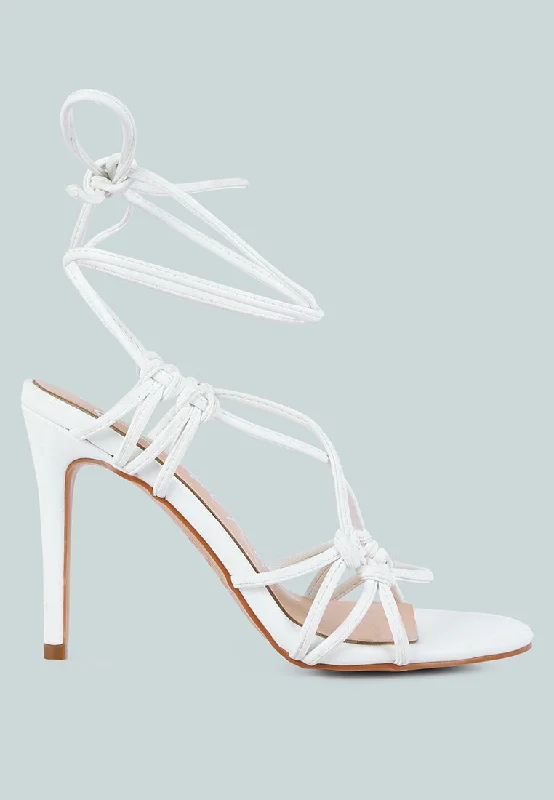 Trixy Knot Lace Up High Heel Sandal