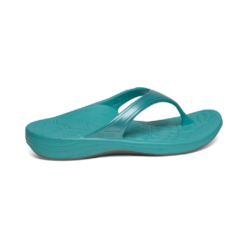 Aetrex Women's Fiji Orthotic Flips Aqua