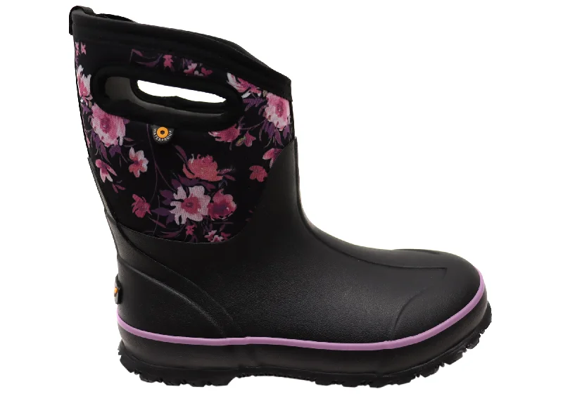 Bogs Womens Classic Mid Painterly Comfortable Gumboots