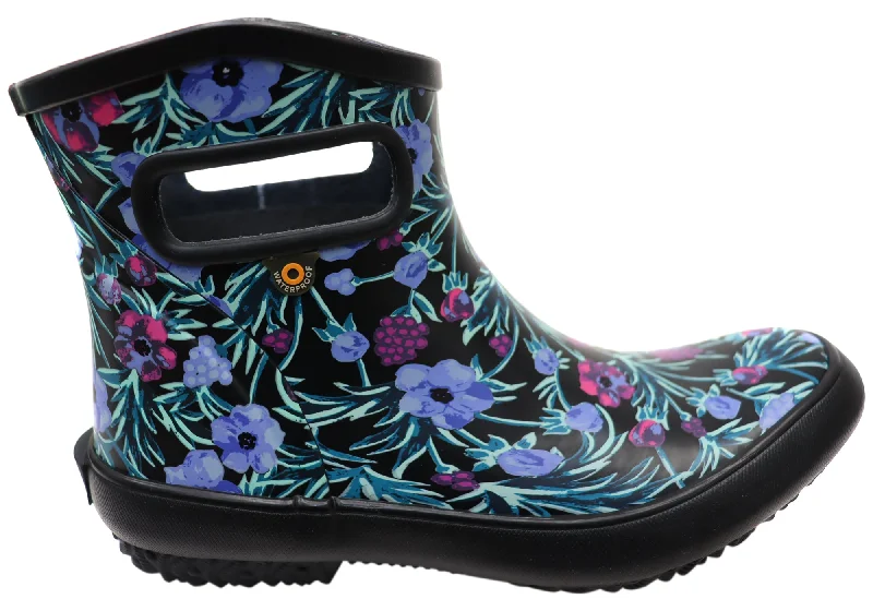 Bogs Womens Patch Ankle Boot Floral General Purpose Gumboots