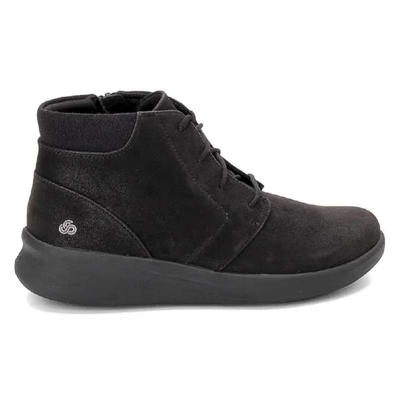 Clarks Sillian 2.0 Way Black Synthetic Nubuck Bootie (Women's)