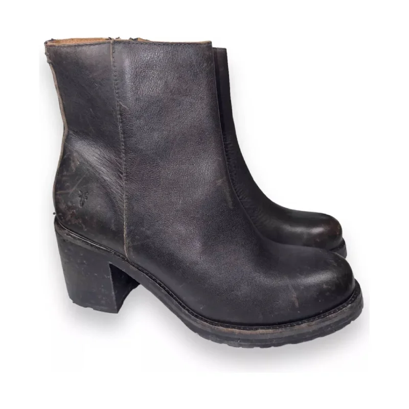 Frye Women's Karen Inside Zip Boot - Black Distressed