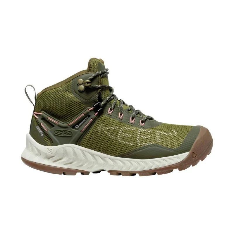 KEEN Women's NXIS EVO Waterproof Boot - Olive Drab/Birch - ONLINE STORE CREDIT/EXCHANGE ONLY