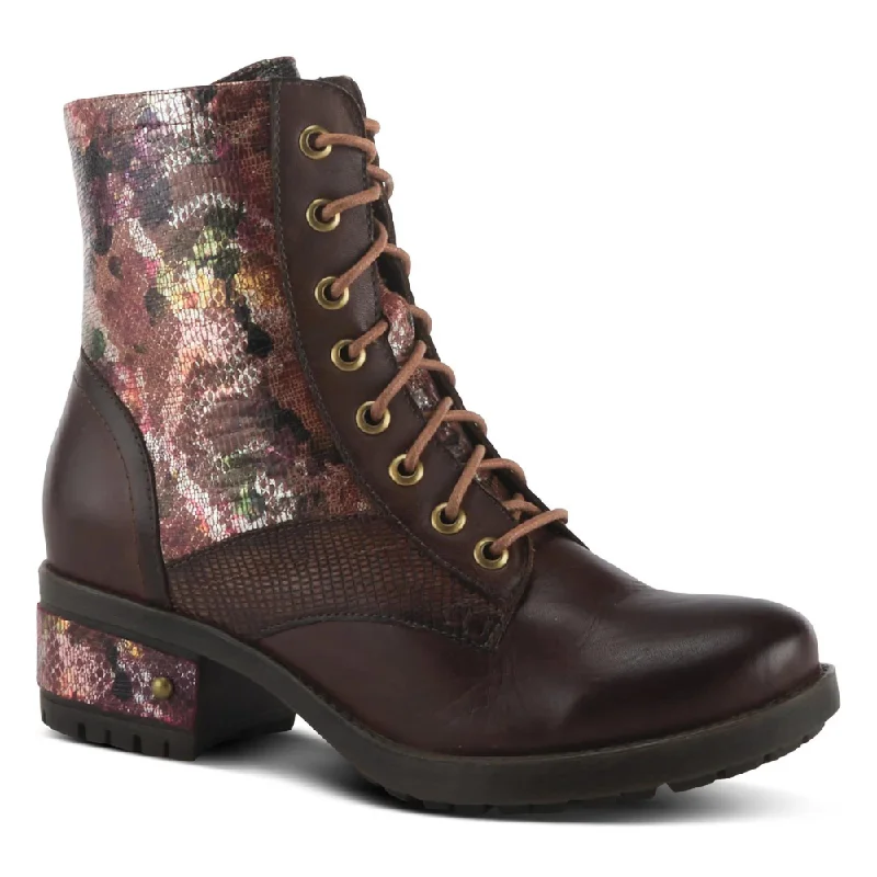 L'artiste By Spring Step Marty-Met Brown Multi Leather Boot (Women's)